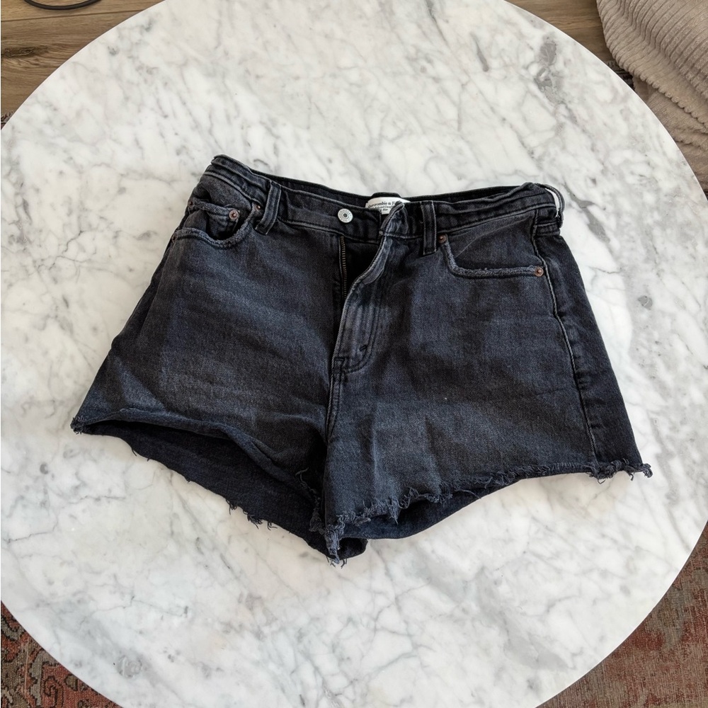 Abercrombie & fitch black denim shorts